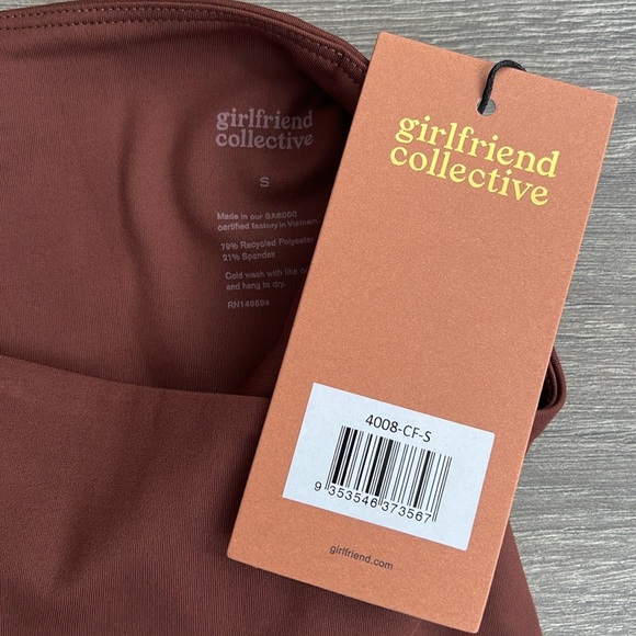 GIRLFRIEND COLLECTIVE High Rise Legging Small Earth Brown Compression Active NWT - Picture 2 of 11